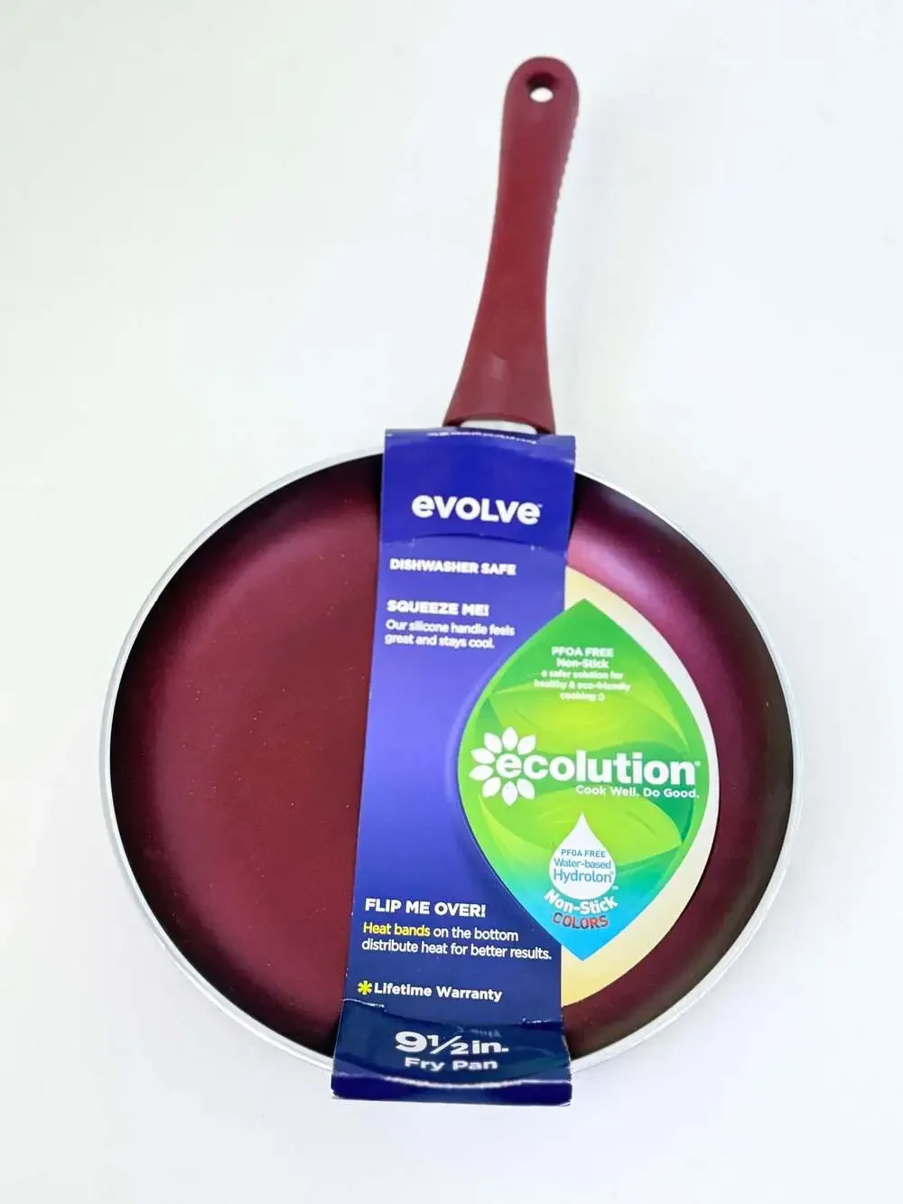 Ecolution Evolve 9.5-inch Aluminum Nonstick Frying Pan in Crimson Sunset